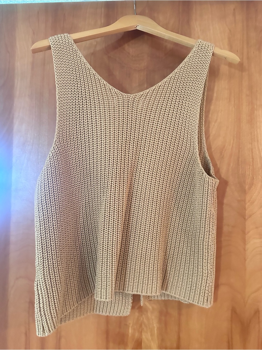 Rita Row Sleeveless Button-Front Knit Tank Top in Creamy Mustard - Picture 7 of 7